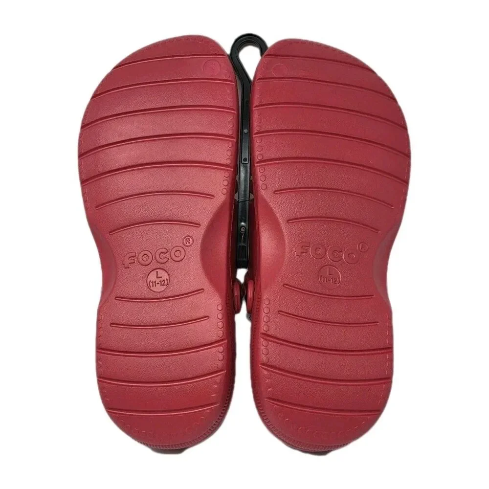 FOCO Licensed Men's Red Nebraska Clogs UNL Cornhusker State Size L Large 11-12